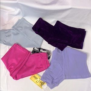 Lot:  4pr girls’ S (4-6) leggings/dance pants NEW